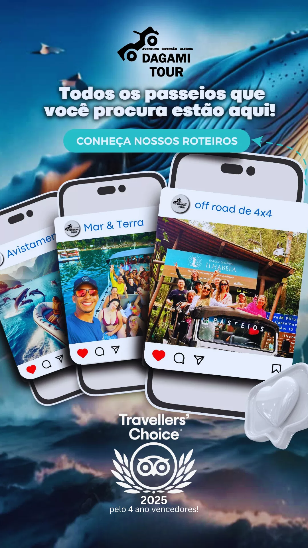 Passeio turístico em Ilhabela com guias locais da Dagami Tour
